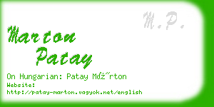 marton patay business card